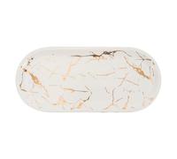 MOKKHNB Ceramic Food Dish White Marble Pattern Sushi Plate Easy to Clean Environmental Protection Small Size Suitable for Jewelry Shops and Food Serving