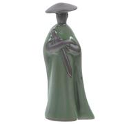 MOKKHNB Chic Samurai Figure Versatile Decoration Miniature Garden Figurine Purple Sands Pottery Material Fine Finish for Japanese Garden Ornaments for Desktops and Plant Landscapes