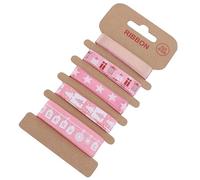 MOKKHNB Christmas Ribbons Kit with 5 Printed Patterns Polyester Fabric Ribbon Set for Christmas Decoration and Wrapping, for Scrapbooking and Decorating Balloons