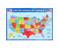 MOKKHNB Classroom Usa Wall Map Poster for Educational Settings and Bedroom with Wear-Resistant Material and Visually Appealing Design