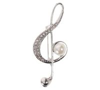MOKKHNB Crystal Music Note Brooch: Musical Treble Clef Corsage Decorative Jewelry Pin for Girls and Women Parties, Daily Wear, Wedding Accessories