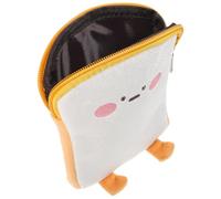 MOKKHNB Cute Toast Plush Coin Purse, Compact Yellow Zipper Period Pouch, Multi-Function Tampon Holder for Daily Female Supply and Sanitary Storage