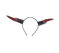 MOKKHNB Detachable Demon Horns Headband Soft PU Lightweight Halloween Bull Headwear for Women Men Costume Accessory for Cosplay Party Festival