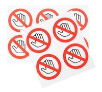 MOKKHNB Do Not Touch Warning Stickers with Patterns Self-Adhesive Ethylene Labels 10pcs for Warehouse and Equipment Factory Safety Signage