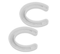 MOKKHNB Epoxy Resin Horseshoe Silicone Molds 2Pcs for Jewelry Ornaments Casting and Fondant Flexible Non-Stick Moulds for Home Decor and Candle Making Reusable White