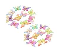 MOKKHNB Flatback Resin Butterfly Decorations 20Pcs Mini Charms for DIY Adornment, Phone Case Crafts and Wedding Table Decor