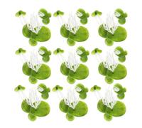 MOKKHNB Floating Artificial Duckweed Aquarium Plants 3 Packs Green Plastic Rooted Floating Leaves for Fish Tank Decoration Small Decorative Plants