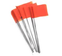 MOKKHNB Garden Irrigation Flags 50pcs with Steel Wire Poles, Orange Lawn Markers for Construction Sites and Dog Training, Durable Outdoor Marking, 50cm