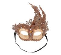 MOKKHNB Gold Lace Half Face Mask for Women: Masquerade Ball Mask with Elastic Strap - Luxury and Comfortable Accessory for Carnival Halloween Mardi Gras
