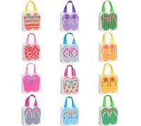 MOKKHNB Handbag Non-Woven Fabric Tote Bags 24Pcs Flamingo Watermelon Print for Hawaiian Beach Parties Summer Birthdays