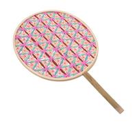 MOKKHNB Handwoven Bamboo Fan Lightweight Portable Asian-inspired Cooling Accessory for Outdoor Weddings Travel Summer Parties Rustic Decorative Handheld Fan