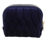 MOKKHNB Jewelry Zipper Pouch: Velvet Pouches for Protect from Tangle Scratch, Compact Storage Bag for Skincare Makeup Brushes (Blue)