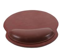 MOKKHNB Leather Wrist Support Mouse Pad Brown for Office Home Use | Memory Foam Cushion, Skid-proof Bottom, Comfortable for Gaming, Suited to Students and Teachers