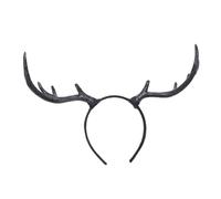 MOKKHNB Lightweight Black Antlers Headband Hair Hoop for Halloween and Christmas Cosplay, Comfortable to Wear Costume Accessory Suitable for Dancing Party and Photo Prop