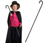 MOKKHNB Magician Crutch Stick Plastic 100Cm Black Halloween Party Props for Costume and Performance