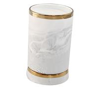 MOKKHNB Marble Pattern Ceramic Chopstick Storage Holder with Gold Edge Large Capacity Kitchen Utensil Organizer for Countertop Space-saving Cutlery and Spoon Holder Tidy Kitchen Storage