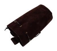 MOKKHNB Medieval Drawstring Waist Bag Renaissance Costume Accessory Vintage Suede Pouch Belt Pack for Cosplay Festival Deep Coffee Color