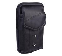 MOKKHNB Men's Leather Vertical Wallet Coin Purse with Belt Clip
