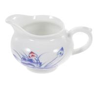 MOKKHNB Milk Gravy Boat Porcelain Sauce Pitcher 250ml Ceramic Light Weight with Handle Serving Sauces and Milk for Family and Guests in Coffee Shop Or Restaurant