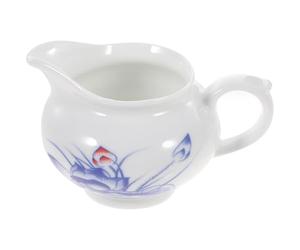 MOKKHNB Milk Gravy Boat Porcelain Sauce Pitcher 250ml Ceramic Light Weight with Handle Serving Sauces and Milk for Family and Guests in Coffee Shop Or Restaurant