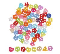 MOKKHNB Mini Buttons Assorted Round Heart Flower Shapes, Fade-Proof 70pcs and Easy to Sew for Sewing and Crafting for Garments, Doll Clothing and Personal Collections
