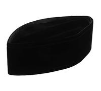 MOKKHNB Muslim Prayer Cap for Men Black Cotton Breathable Soft Suede Malay Boat Hat Ergonomic Fit and Machine Washable Design for Islamic Worship 58cm Head Circumference