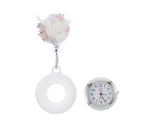 MOKKHNB Nurse Watch Pocket Watch with Movement Water-Resistant Brooch for Nurses Doctors Paramedics Arabic Markers Lightweight and Secure Safety Clip Design
