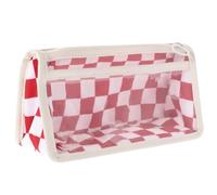 MOKKHNB Pencil Bag for Organising Study Supplies and Coins with Checkerboard Pattern Large Capacity PVC Featuring a Simple Design for School Bags a Graduation Party Gift