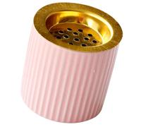 MOKKHNB Pink Ceramic Arabian Incense Burner with Elegant Creative Design, Lightweight Aromatherapy Furnace for Office and Restaurant Use, Relax and De-stress with Vintage Aroma Censer