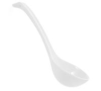 MOKKHNB Porcelain Soup Spoon 10.6 Inch Bone China Ladle Microwave and Dishwasher Safe Reusable Serving Utensil for Ramen Wonton Miso Soup Home and Restaurant Use