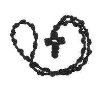 MOKKHNB Prayer Necklace with Cross Pendant Handwoven Ethnic Design Symbol of Faith Spirituality Men Cord