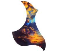 MOKKHNB Pvc Folk Acoustic Guitar Pickguard Self-adhesive Scratch Guard Sticker for Acoustic Guitar Parts Easy to Install Sturdy Protective Plate Gq437