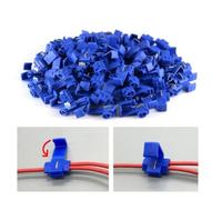 MOKKHNB Quick Connector Wire Terminals Blue with Nylon Copper Material Broken Line 100pcs for Easy Crimping and Quick Installation Suitable for Sub Cable and Electric Wire Connection