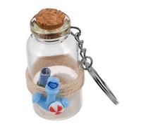 MOKKHNB Quicksand Bottle Ornaments Beach Decorations Wishing Bottle Keychains Coastal Decor Ocean Themed Decor Aesthetic Keychain for Women