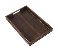 MOKKHNB Rectangular Wooden Serving Tray with Handles, Easy to Clean and Wear Resistant, for Table Decoration and Entertaining Family and Friends, Bread and Fruit Snack Serving Platter