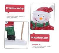MOKKHNB Resin Christmas Tree Ornament with Fade Resistant Paint Cute Snowman Swing Decoration for Holiday Party and Winter Wonderland Displays Multipurpose Festive Accent for Home and