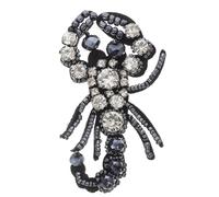 MOKKHNB Scorpion Embroidered Applique Patch Crystal Beads, 1pcs Iron-On Animal Sewing Patch for Halloween Clothing Repair and Decoration Accessories