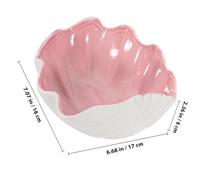 MOKKHNB Shell Shaped Candy Nut Bowl Ceramic Pink Ornament | Creative Tabletop Decor, Storage for Candy and Nuts, Giftable Ceramic Piece, for Hotel Entryway Console