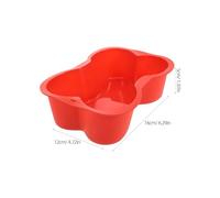 MOKKHNB Silicone Bone-shaped Cake Mold Non-stick Baking Pan 1pcs Red Brown DIY Bakeware for Homemade Bread and Cupcakes