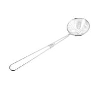 MOKKHNB Stainless Steel Fine Mesh Strainer Spoon Slotted Kitchen Ladle for Cooking Frying and Bubble Tea Pearls Versatile Sieve for Jelly Fruits and Foods Easy to Clean