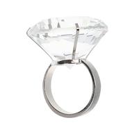 MOKKHNB Stunning Artificial Diamond Ring Prop for Weddings Engagements Anniversaries Special Events Unique Table Decorations Vivid Party Props