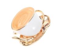 MOKKHNB Sweater Brooch Coffee Cup Brooch Creative Elegant Easy to Wear Not Easy to Break for Mothers and Teachers Clothing Decoration Accessory