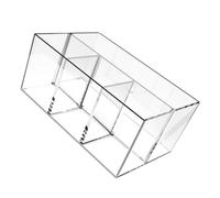 MOKKHNB Transparent Makeup Brush Holder with Compartments Multi-functional Desktop Organizer for Makeup Tools Eyebrow Pencils and Office Stationery Stylish Smooth Surface Storage Container