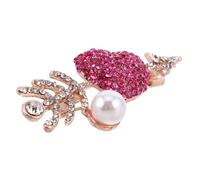 MOKKHNB Valentine's Day Rhinestone Heart Shaped Brooch Pin Cupid's Heart Design Durable Meaningful for Women