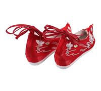 MOKKHNB Vintage Chinese Style Hanfu Shoes with Hidden Wedge Heel Lightweight Embroidered Floral Slippers for Women Comfortable Spring Summer Indoor Footwear Gift for Hanfu Lovers