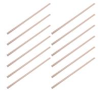 MOKKHNB Wooden Beaded Trim Decorative Molding 12Pcs, 16 Inch Half Round Unfinished Wood Strip for Door Frame Wall Shelf DIY Home Decoration