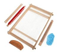 MOKKHNB Wooden Medium DIY Weaving Loom Kit for Beginners Handcrafted Beech Wood Frame for Tapestry Crafts Easy Assembly Multifunctional Loom for Table Floor and Lap Use Random Color