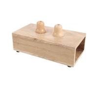 MOKKHNB Wooden Resonance Box for Tuning Forks, 18cm Dual Compartment Design, Lightweight Acoustic Fork Holder with Enhanced Clarity, for Music Education and Therapeutic Sessions