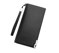 MOKKHNB Zippered Wallet Use Classic Design with Multi Slots and Phone Pockets Pu Leather Large Capacity Mens for Office