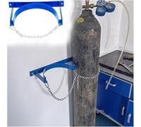 MOKLYF Oxygen Tank Stand Inlet 10.6 IN Wall-Mounted Gas Cylinder Holder with Protective Chain, Steel Gas Cylinder Fixed Rack, for Labs/Hospital(1 Set-13.8x7.9 in